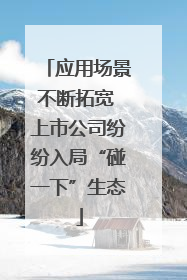 应用场景不断拓宽 上市公司纷纷入局“碰一下”生态