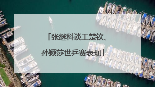 张继科谈王楚钦、孙颖莎世乒赛表现