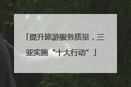 提升旅游服务质量，三亚实施“十大行动”
