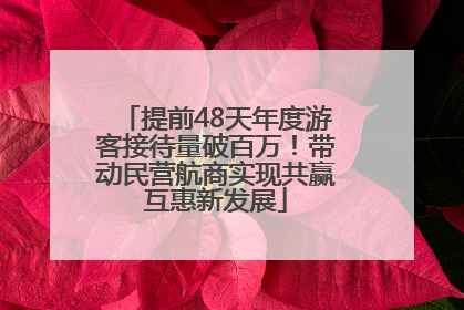 提前48天年度游客接待量破百万！带动民营航商实现共赢互惠新发展