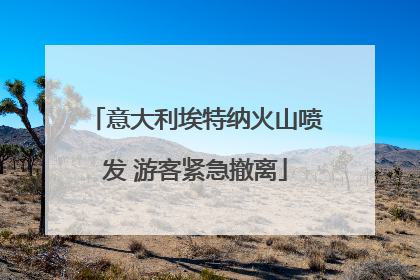意大利埃特纳火山喷发 游客紧急撤离
