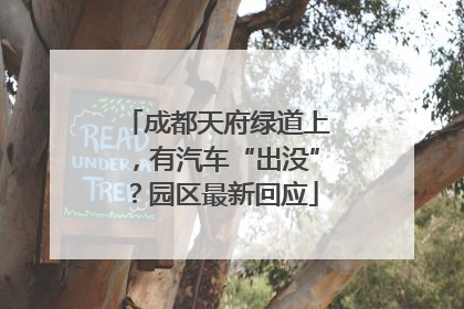 成都天府绿道上，有汽车“出没”？园区最新回应