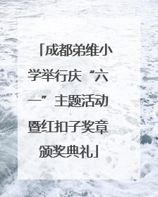 成都弟维小学举行庆“六一”主题活动暨红扣子奖章颁奖典礼