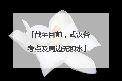 截至目前，武汉各考点及周边无积水