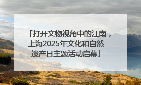 打开文物视角中的江南，上海2025年文化和自然遗产日主题活动启幕