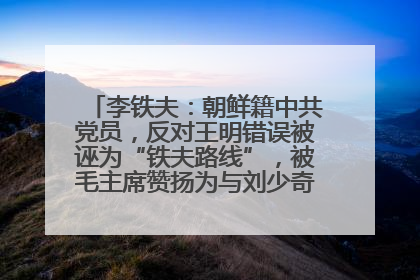 李铁夫：朝鲜籍中共党员，反对王明错误被诬为“铁夫路线”，被毛主席赞扬为与刘少奇并列的正确路线代表