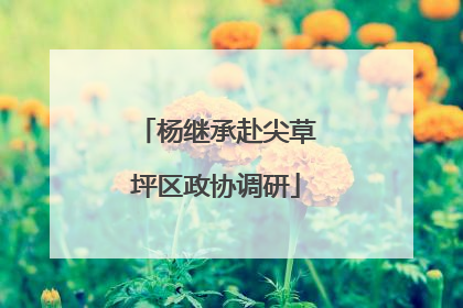 杨继承赴尖草坪区政协调研