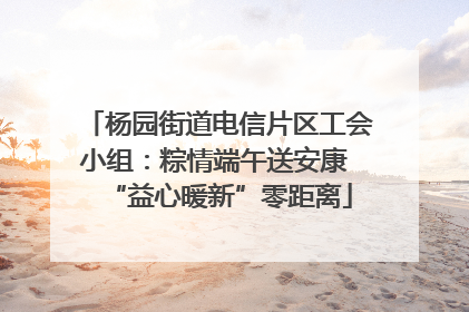 杨园街道电信片区工会小组：粽情端午送安康 “益心暖新”零距离