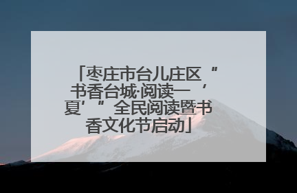 枣庄市台儿庄区“书香台城·阅读一‘夏’”全民阅读暨书香文化节启动