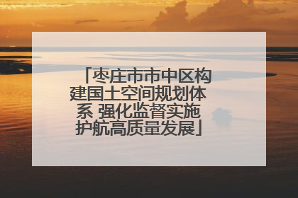枣庄市市中区构建国土空间规划体系 强化监督实施护航高质量发展