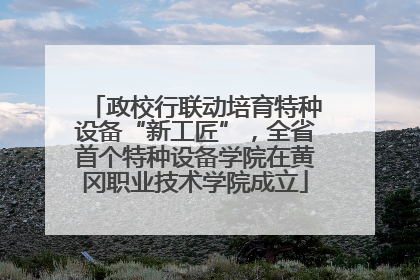 政校行联动培育特种设备“新工匠”，全省首个特种设备学院在黄冈职业技术学院成立