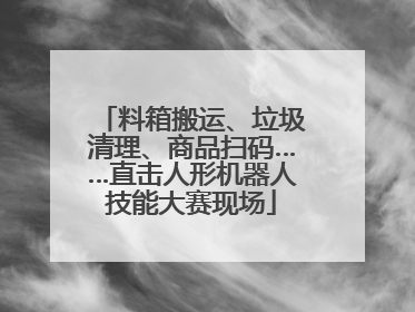料箱搬运、垃圾清理、商品扫码……直击人形机器人技能大赛现场