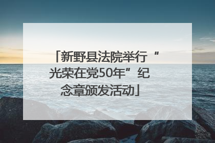 新野县法院举行“光荣在党50年”纪念章颁发活动