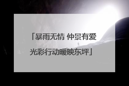 暴雨无情 仲景有爱 光彩行动暖映东坪