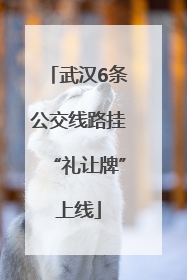 武汉6条公交线路挂“礼让牌”上线