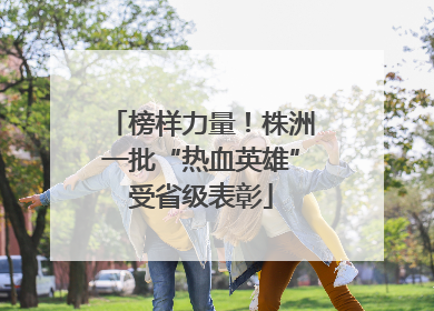 榜样力量！株洲一批“热血英雄”受省级表彰