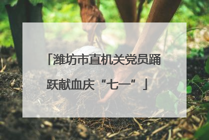 潍坊市直机关党员踊跃献血庆“七一”