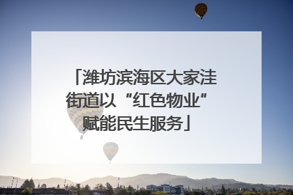 潍坊滨海区大家洼街道以“红色物业”赋能民生服务