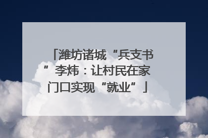 潍坊诸城“兵支书”李炜：让村民在家门口实现“就业”