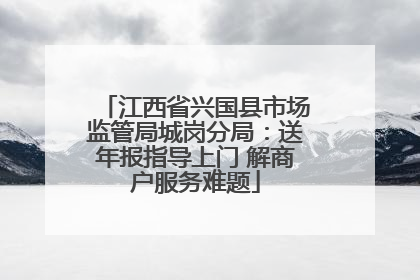 江西省兴国县市场监管局城岗分局：送年报指导上门 解商户服务难题