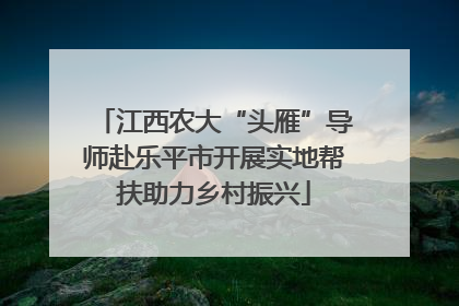 江西农大“头雁”导师赴乐平市开展实地帮扶助力乡村振兴