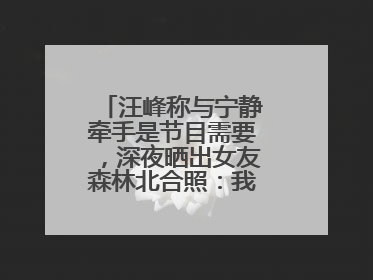 汪峰称与宁静牵手是节目需要，深夜晒出女友森林北合照：我俩好着呢！