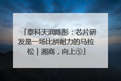 泰科天润陈彤：芯片研发是一场比拼耐力的马拉松｜湘商，向上⑤