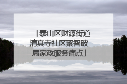 泰山区财源街道清真寺社区聚智破局家政服务痛点
