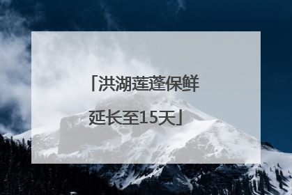 洪湖莲蓬保鲜延长至15天