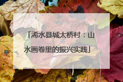 浠水县城太桥村：山水画卷里的振兴实践