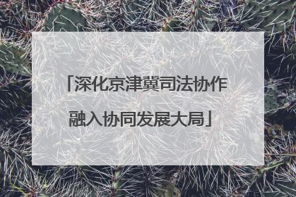 深化京津冀司法协作 融入协同发展大局