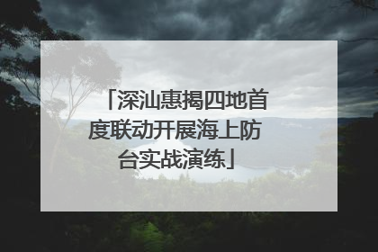 深汕惠揭四地首度联动开展海上防台实战演练