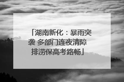 湖南新化：暴雨突袭 多部门连夜清障排涝保高考路畅