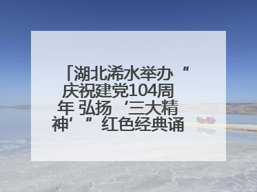 湖北浠水举办“庆祝建党104周年 弘扬‘三大精神’”红色经典诵读活动