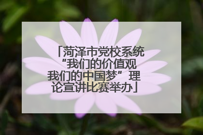 菏泽市党校系统“我们的价值观 我们的中国梦”理论宣讲比赛举办