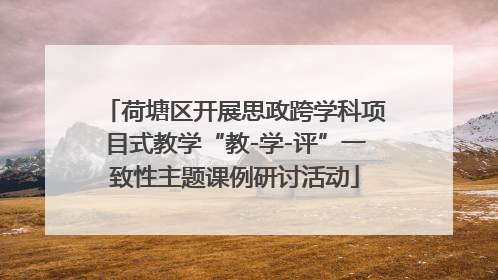 荷塘区开展思政跨学科项目式教学“教-学-评”一致性主题课例研讨活动