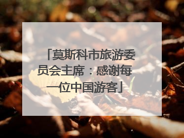 莫斯科市旅游委员会主席：感谢每一位中国游客
