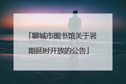 聊城市图书馆关于暑期延时开放的公告