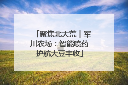 聚焦北大荒｜军川农场：智能喷药护航大豆丰收