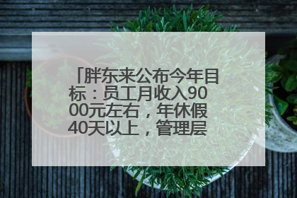 胖东来公布今年目标：员工月收入9000元左右，年休假40天以上，管理层人均分配70万元