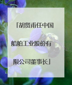 胡贤甫任中国船舶工业股份有限公司董事长