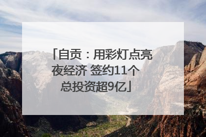 自贡：用彩灯点亮夜经济 签约11个总投资超9亿