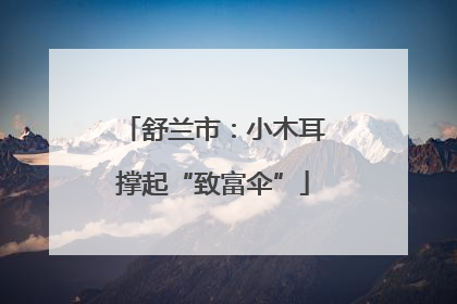 舒兰市：小木耳撑起“致富伞”
