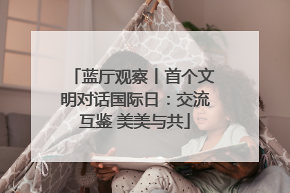 蓝厅观察丨首个文明对话国际日：交流互鉴 美美与共
