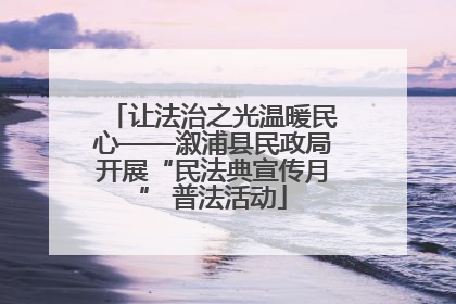 让法治之光温暖民心——溆浦县民政局开展“民法典宣传月” 普法活动