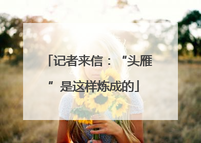 记者来信：“头雁”是这样炼成的