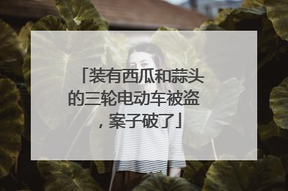 装有西瓜和蒜头的三轮电动车被盗，案子破了
