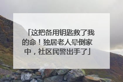 这把备用钥匙救了我的命！独居老人晕倒家中，社区民警出手了