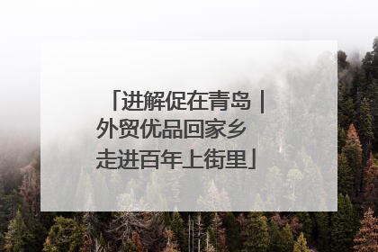 进解促在青岛｜外贸优品回家乡 走进百年上街里