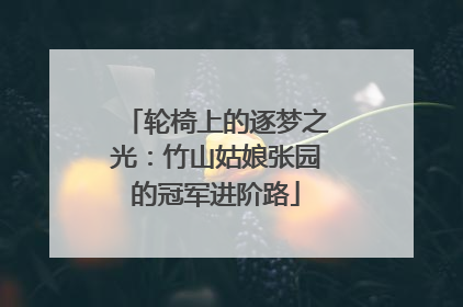 轮椅上的逐梦之光：竹山姑娘张园的冠军进阶路